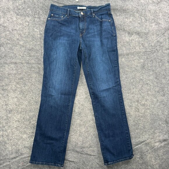 Levi's Denim - Levis Jeans Womens Size 31 / 12 Straight 505 Dark Wash Mid Rise Denim 5 Pocket